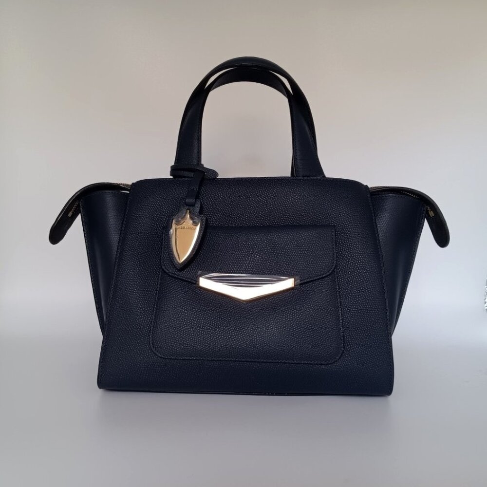 Chloe Mini Tote Manhattan Midnight Leather Handbag Time's Arrow  MSRP $398 NWT